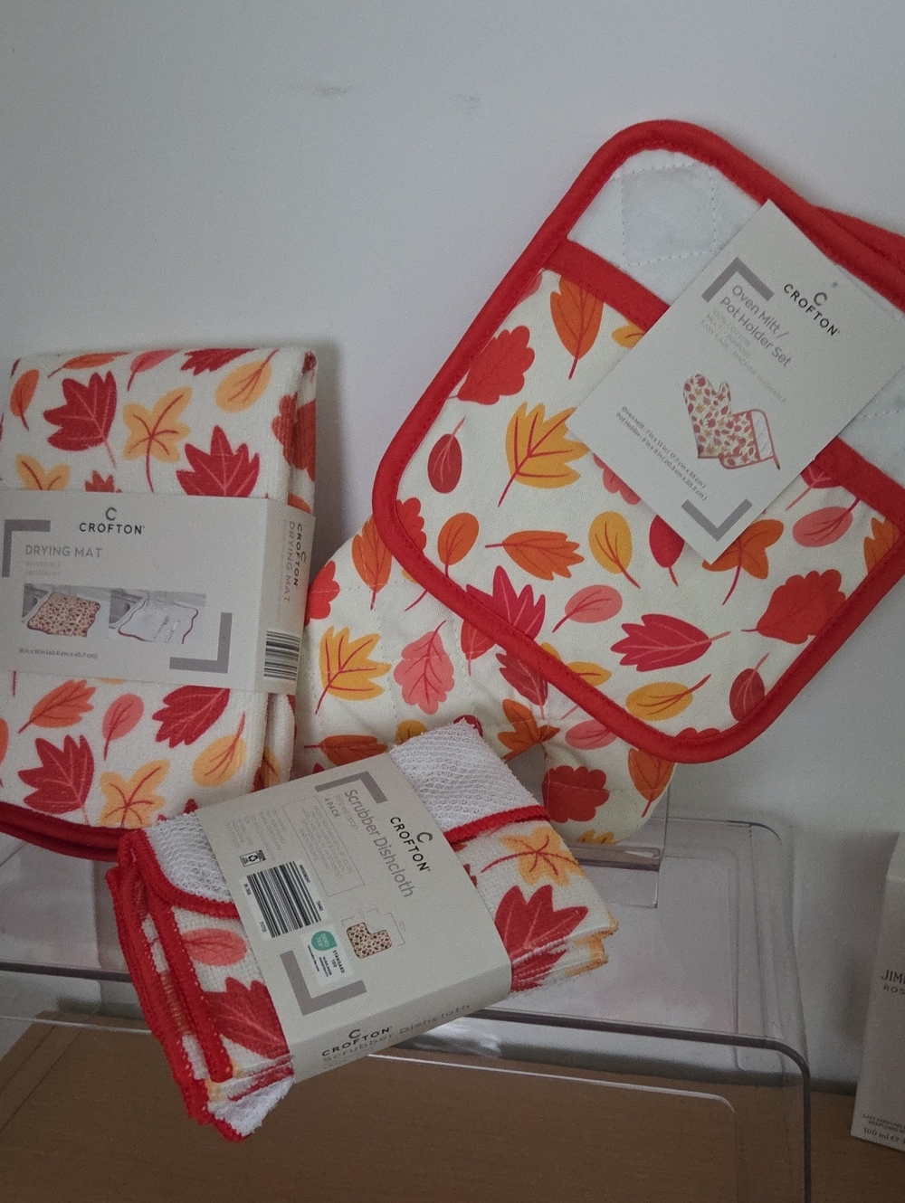 Crofton Fall Theme Kitchen 4 Piece Set NWT
